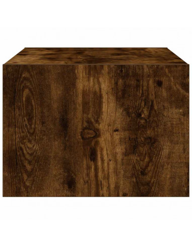 Mobile Porta TV con Luci LED Rovere Fumo 75x35,5x25 cm