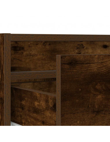 Mobile Porta TV con Luci LED Rovere Fumo 75x35,5x25 cm