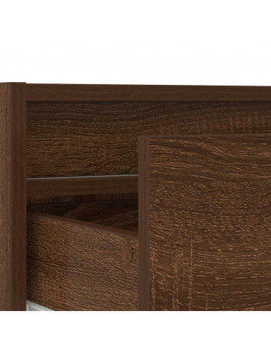 Mobile Porta TV con Luci LED Rovere Marrone 75x35,5x25 cm