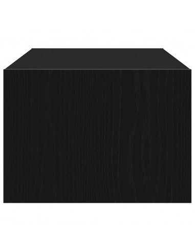 Mobile Porta TV con Luci LED Rovere Nero 100X35,5x25 cm