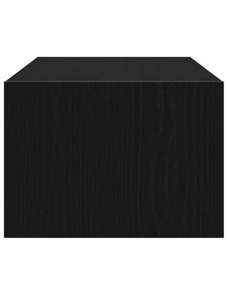 Mobile Porta TV con Luci LED Rovere Nero 100X35,5x25 cm