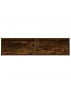 Mobile Porta TV con Luci LED Rovere Fumo 100X35,5x25 cm