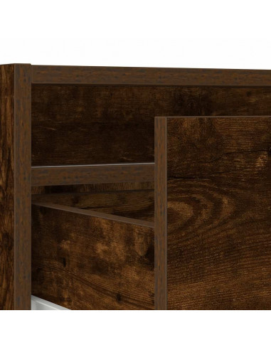 Mobile Porta TV con Luci LED Rovere Fumo 100X35,5x25 cm