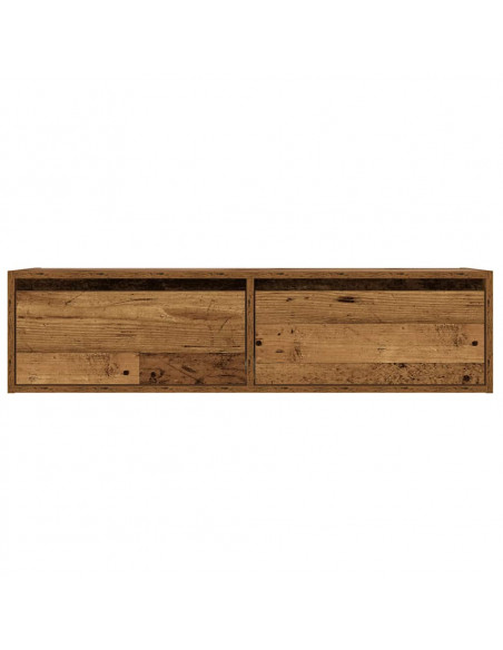 Mobile Porta TV con Luci LED Legno Vecchio 100X35,5x25 cm