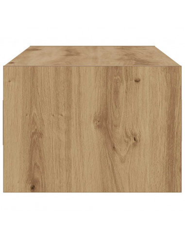 Mobile Porta TV con Luci LED Rovere Artigianale 100X35,5x25 cm