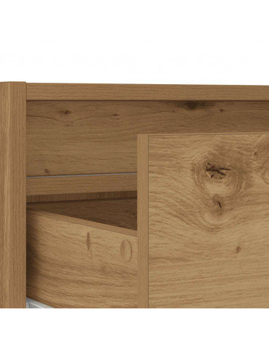 Mobile Porta TV con Luci LED Rovere Artigianale 75x35,5x25 cm