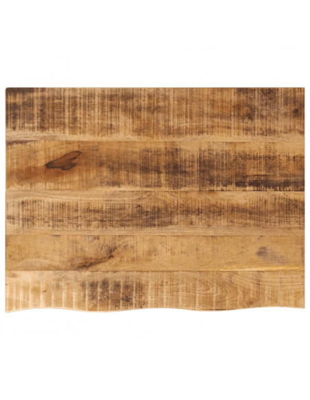 Piano Tavolo 80x60x2,5 cm Bordi Vivi Legno di Mango Grezzo