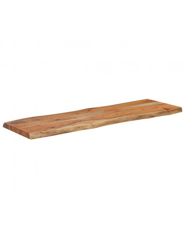 Piano Tavolo 110x40x2,5 cm Rettangolare Legno Acacia Bordi Vivi