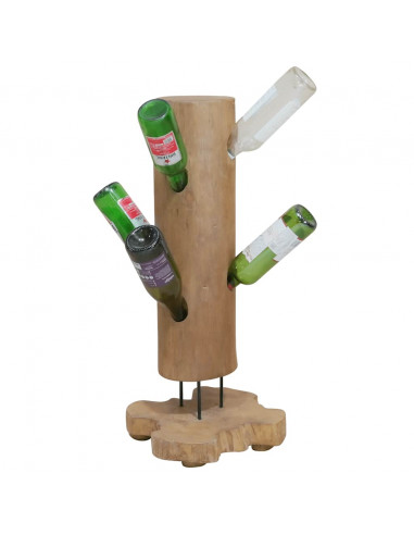 Cantinetta per 8 Bottiglie 40x30x80 cm in Legno di Teak