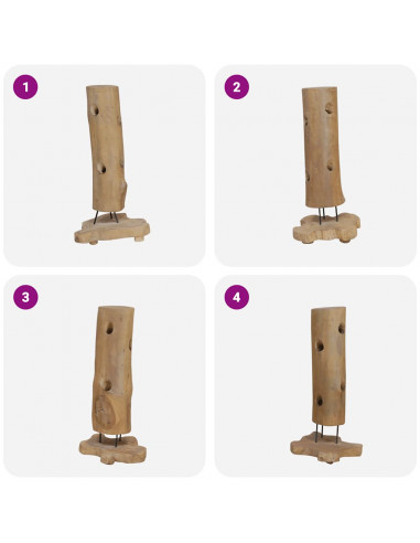 Cantinetta per 8 Bottiglie 40x30x80 cm in Legno di Teak