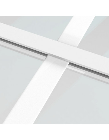 Porta Scorrevole ESG Vetro e Alluminio 75x205 cm Bianca