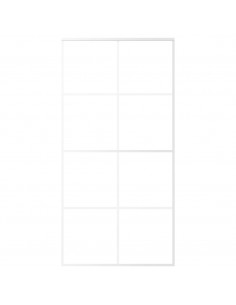 Porta Scorrevole in Vetro ESG e Alluminio 102,5x205 cm Bianca 2