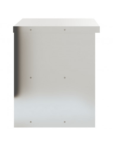 Mobile Cucina da Parete con Ripiano in Acciaio Inossidabile