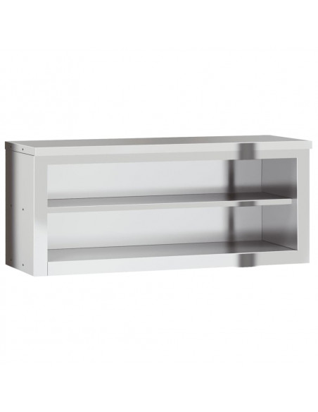 Mobile Cucina da Parete con Ripiano in Acciaio Inossidabile