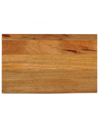 Piano Tavolo Bordi Vivi 40x30x3,8 cm in Legno Massello di Mango