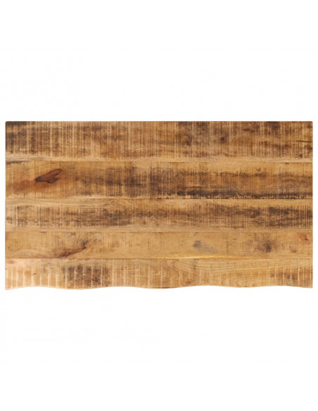 Piano Tavolo 110x60x2,5 cm Bordi Vivi Legno di Mango Grezzo