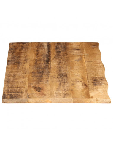 Piano Tavolo 110x60x2,5 cm Bordi Vivi Legno di Mango Grezzo