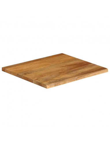 Piano Tavolo Bordi Vivi 60x60x3,8 cm in Legno Massello di Mango