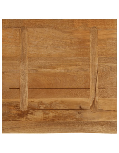 Piano Tavolo Bordi Vivi 60x60x3,8 cm in Legno Massello di Mango