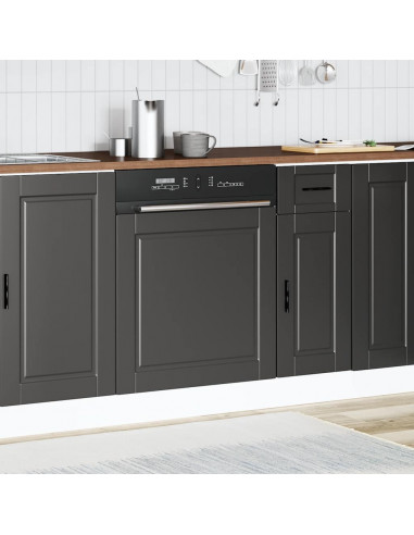 Pannello Lavastoviglie Porto Nero 60x1,5x67 cm in Truciolato