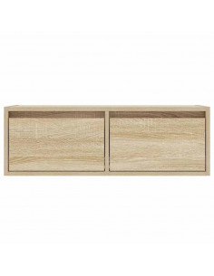 Mobile Porta TV con Luci LED Rovere Sonoma 75x35,5x25 cm