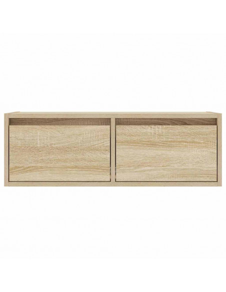 Mobile Porta TV con Luci LED Rovere Sonoma 75x35,5x25 cm