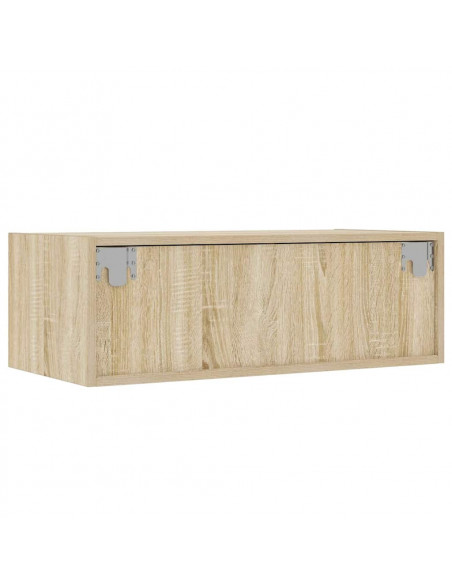 Mobile Porta TV con Luci LED Rovere Sonoma 75x35,5x25 cm