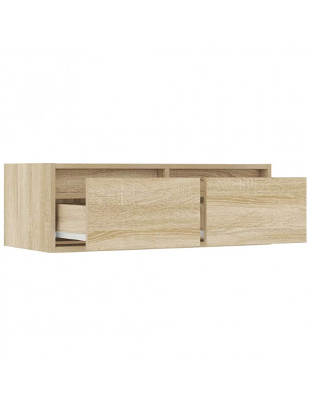 Mobile Porta TV con Luci LED Rovere Sonoma 75x35,5x25 cm