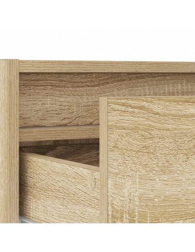 Mobile Porta TV con Luci LED Rovere Sonoma 75x35,5x25 cm