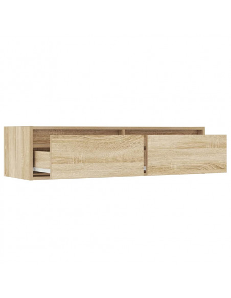 Mobile Porta TV con Luci LED Rovere Sonoma 100X35,5x25 cm