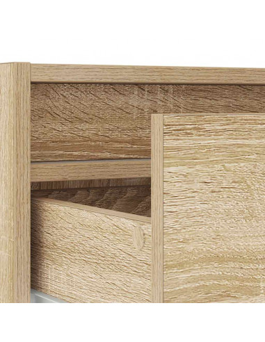 Mobile Porta TV con Luci LED Rovere Sonoma 100X35,5x25 cm