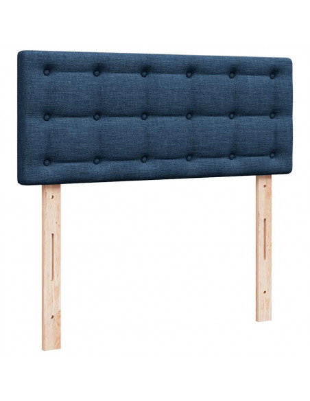 Pouf Letto con Materasso Blu 120x200 cm in Tessuto