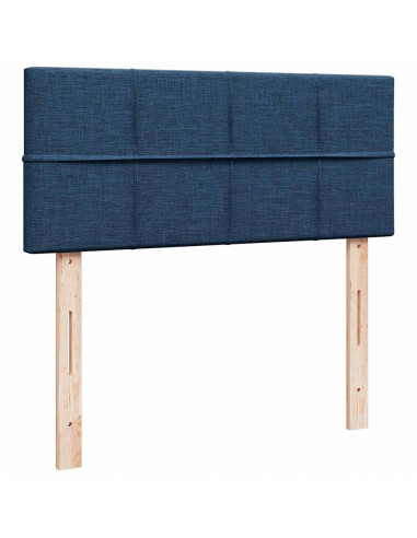 Pouf Letto con Materasso Blu 120x200 cm in Tessuto