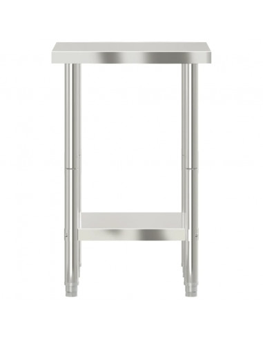 Tavolo da Lavoro da Cucina 55x55x85 cm in Acciaio Inossidabile