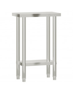 Tavolo da Lavoro da Cucina 55x30x85 cm in Acciaio Inossidabile