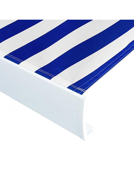 Tendone Parasole in Tela Blu e Bianco 350x250 cm