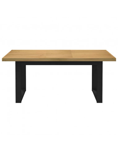Tavolo Pranzo NOAIN Gambe a Forma U 180x90x75 cm Legno Massello