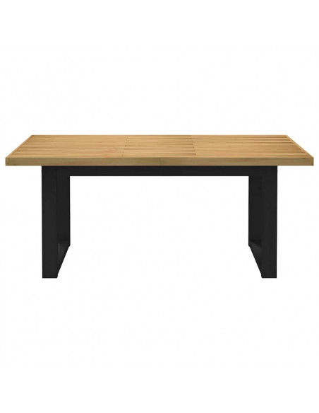 Tavolo Pranzo NOAIN Gambe a Forma U 180x90x75 cm Legno Massello