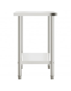 Tavolo da Lavoro da Cucina 110x55x85 cm in Acciaio Inossidabile