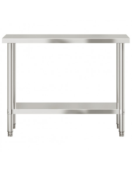 Tavolo da Lavoro da Cucina 110x55x85 cm in Acciaio Inossidabile