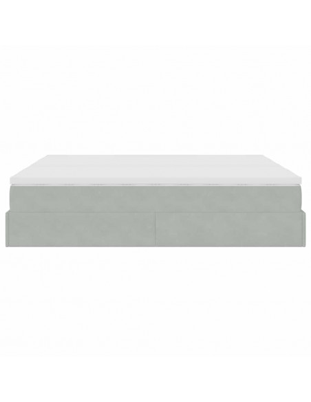Struttura Letto Pouf con Materassi 160x200 cm in Velluto