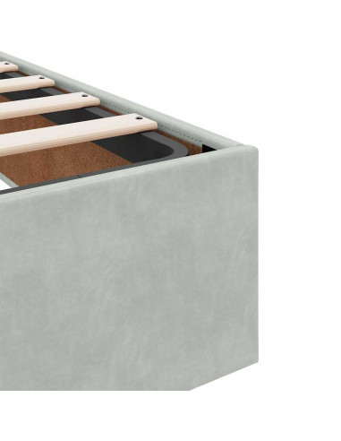 Struttura Letto Pouf con Materassi 160x200 cm in Velluto