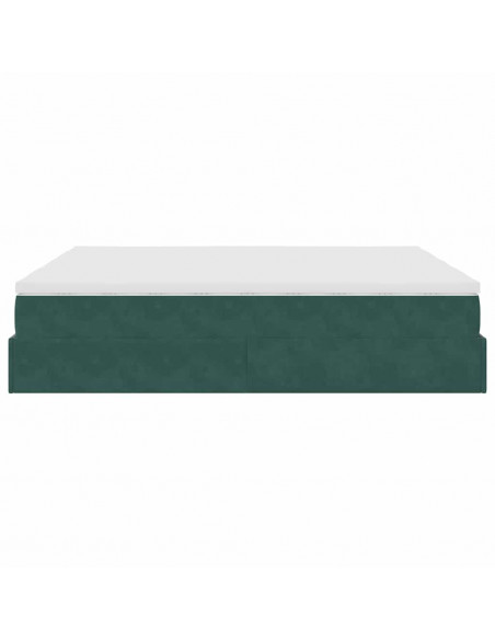 Struttura Letto Pouf con Materassi 160x200 cm Velluto