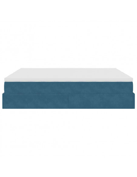 Struttura Letto Pouf con Materassi 160x200 cm Velluto