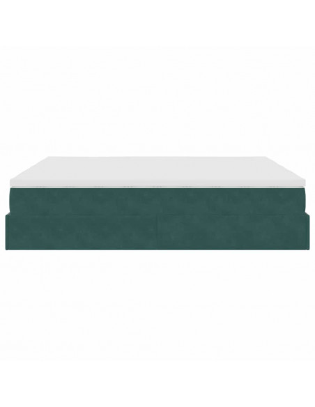 Struttura Letto Pouf con Materassi 180x200 cm Velluto