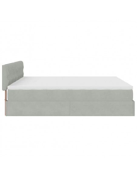 Struttura Letto Pouf con Materassi 180x200 cm Velluto