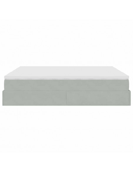 Struttura Letto Pouf con Materassi 180x200 cm Velluto