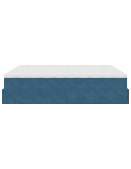 Struttura Letto Pouf con Materassi 180x200 cm Velluto