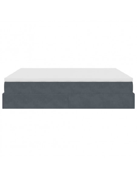 Struttura Letto Pouf con Materassi 180x200 cm Velluto