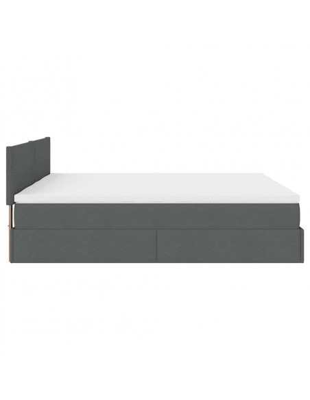 Struttura Letto Pouf con Materassi 200x200 cm in Tessuto